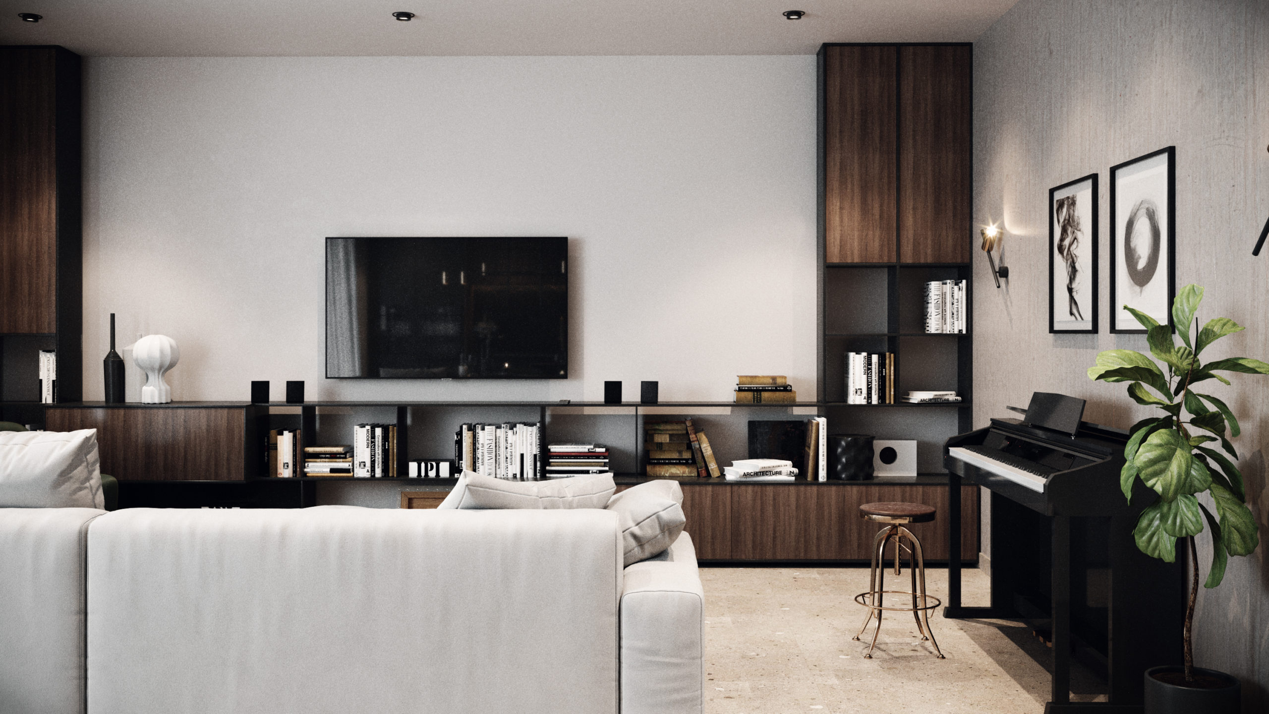 projet meuble tv sur mesure design Luxembourg