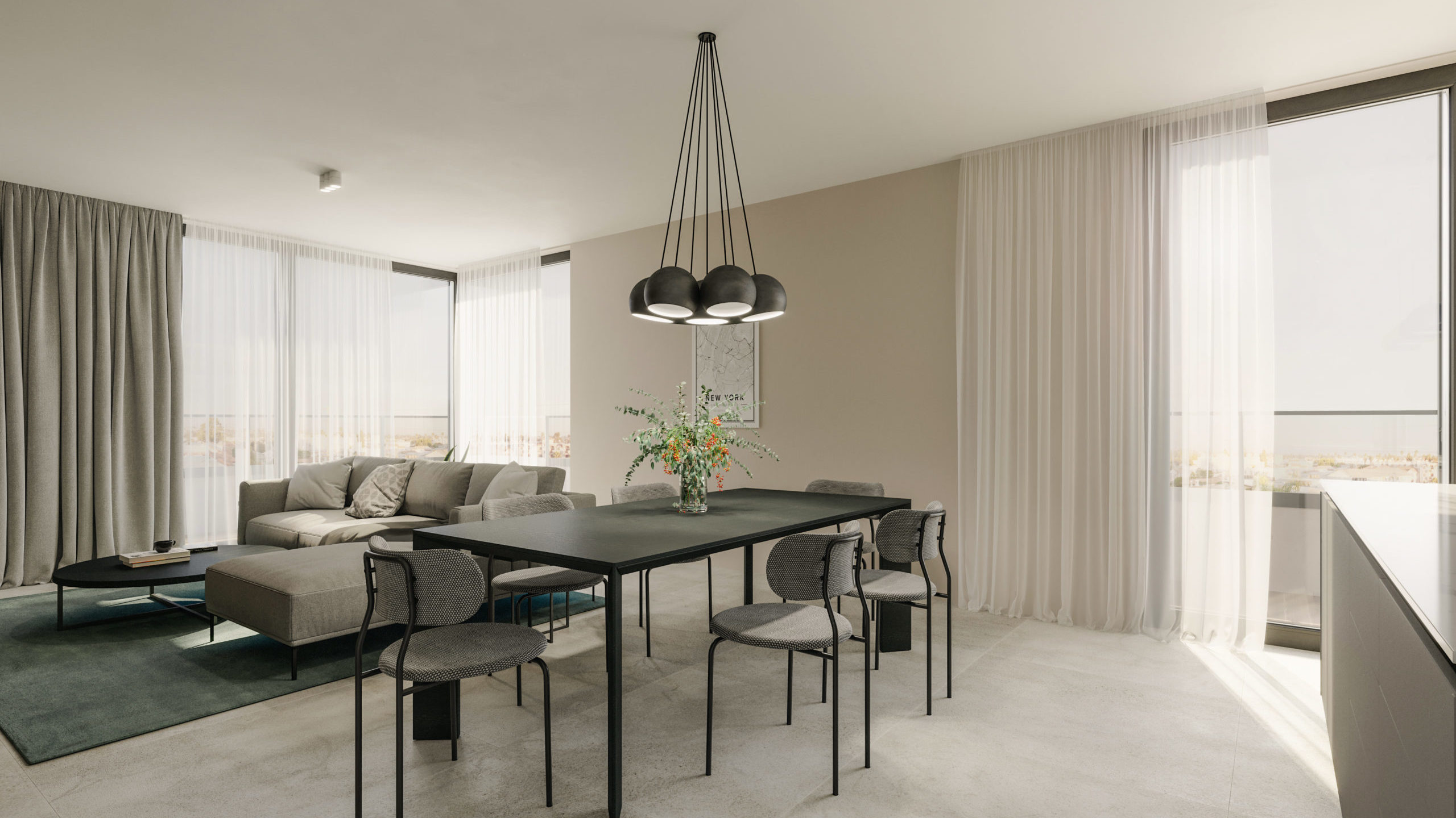 image de 3D projet appartement penthouse luxembourg
